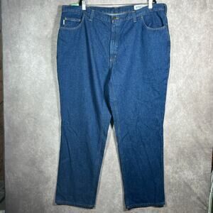 Carhartt Jeans Mens Size 44X32 Blue Medium‎ Wash Denim Relaxed Fit Straight 381